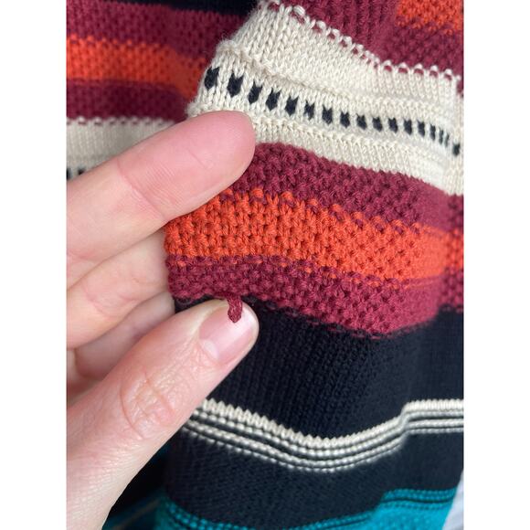 Cotton & Rye Western Popover Hooded Sweater Rodeo Southwestern Medium Cotton - Picture 8 of 8